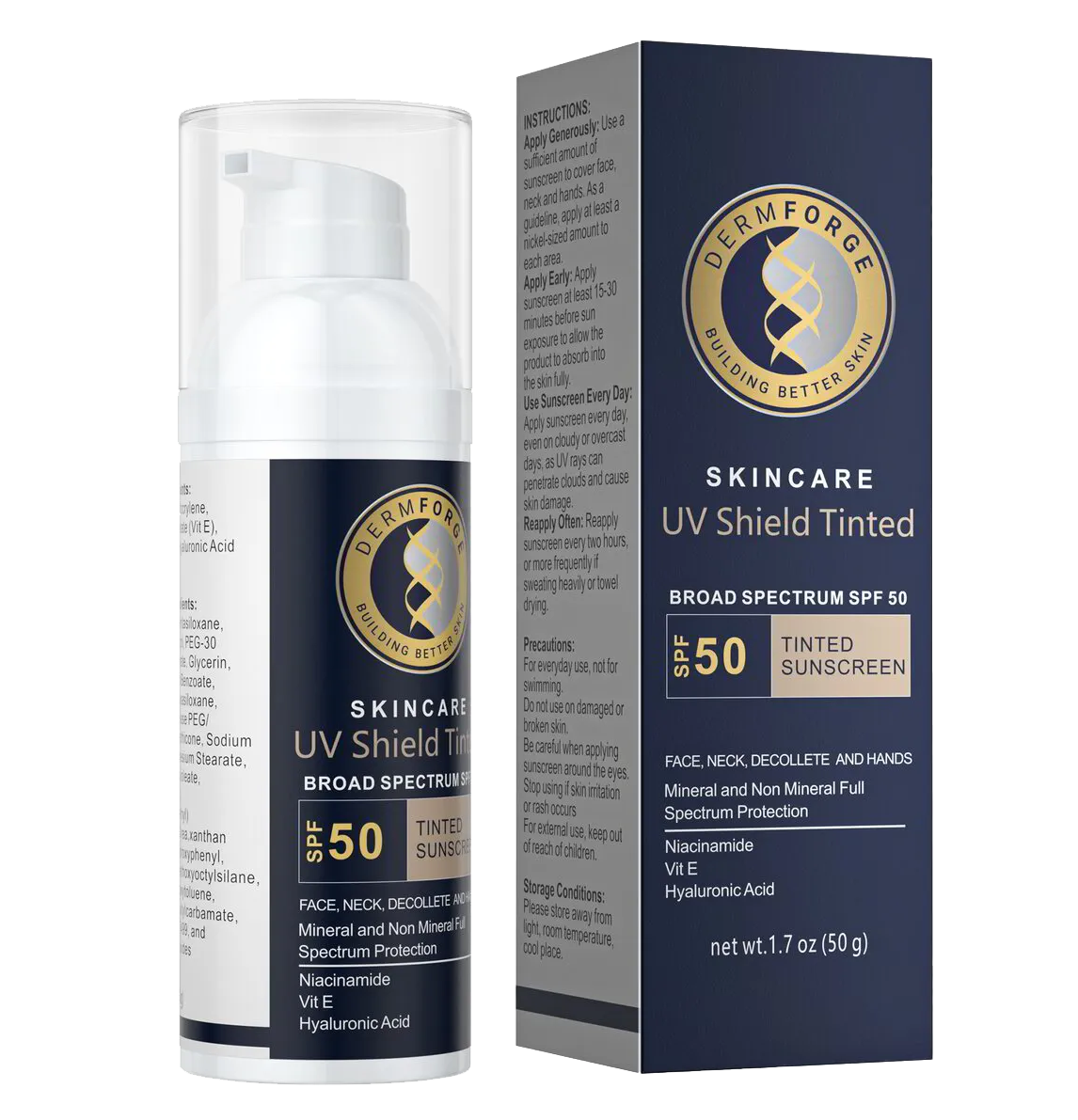 Dermforge UV shield Tinted Sunscreen